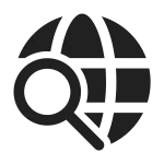 Globe Search SVG Icon